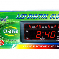 Дигитален LED настолен часовник с аларма, календар и температура, Caixing CX-2168, снимка 2 - Друга електроника - 36199554