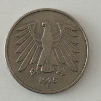 Стари Дойче марки монети 1 и 5 от 1950,1976 год.и 1975 год., снимка 6 - Нумизматика и бонистика - 44227420