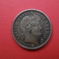 Сребърна монета 1 дайм 1913  САЩ, снимка 3 - Нумизматика и бонистика - 41866680