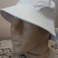 Лятна шапка идиотка Лен Памук 60 см Бяла, снимка 1 - Шапки - 41323561