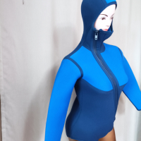 М Неопренов,водолазен костюм/боди с дълъг ръкав/ в синьо, снимка 6 - Екипировка - 36321746