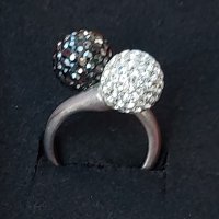 Сребърен пръстен с камъни "Swarovski" проба 925 , снимка 3 - Пръстени - 26286113