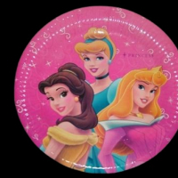 3 Принцеси 6  бр големи парти чинии чинийки, снимка 1 - Чинии - 36274424