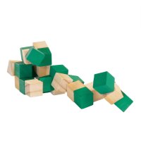 Дървено кубче тип рубик куб , снимка 2 - Образователни игри - 41487635
