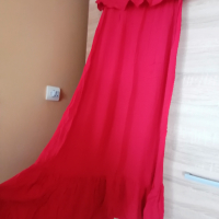 Calzedonia дълга червена рокля, снимка 9 - Рокли - 36375700