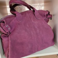 ADAX естествена кожа голяма чанта,красив винен цвят, снимка 9 - Чанти - 44178385
