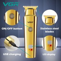 VGR V-947 Професионален безжичен акумулаторен тример за коса и брада с USB кабел за зареждане, снимка 2 - Друга електроника - 42292022