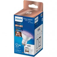 Смарт крушка Philips - Smart с WiZ, 4.7W, GU10, PAR16, димируема, снимка 1 - Лед осветление - 39660689