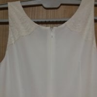 СТИЛНА бяла вталена рокля с дантела , снимка 7 - Рокли - 42017665