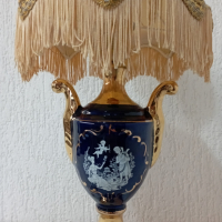 Голяма красива старинна порцеланова лампа, снимка 3 - Антикварни и старинни предмети - 44804745