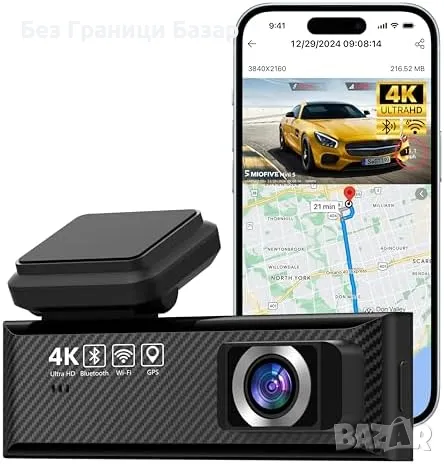 Нов Смарт 2160P GPS Видеорегистратор с G-сензор Авто Камера с Паркинг Монитор, снимка 1