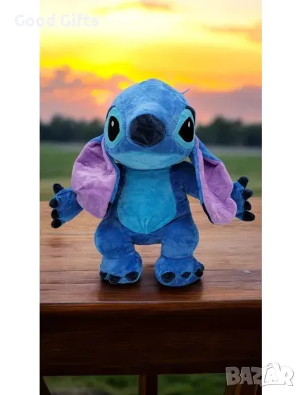 Голям плюшен Стич, 50см Голяма плюшена играчка Стич, Син, снимка 1