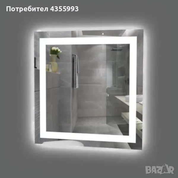 Огледало по поръчка . Огледало за баня с led складова продажба, снимка 1