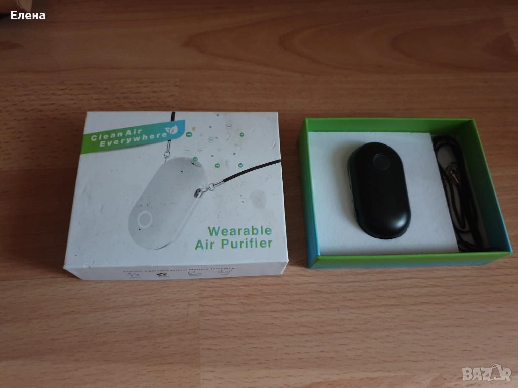 Преносим въздухопречиствател (стерилизатор на прах, полени, цигарен дим) в колие  , снимка 1