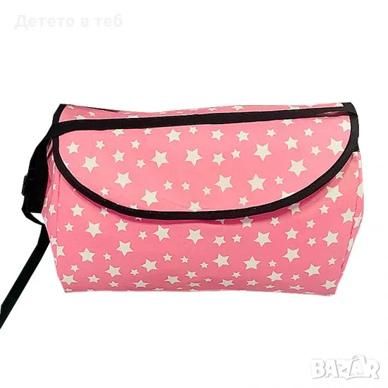 Чанта за бебешка количка розови звезди, снимка 1