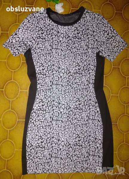 Модна рокля в черно и бяло, снимка 1