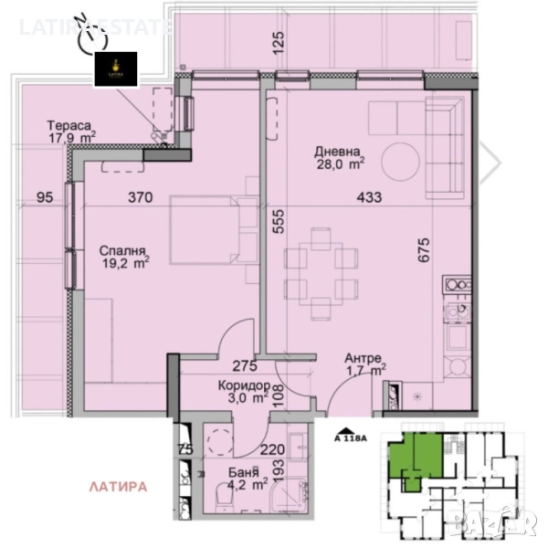 2-стаен! Модерно предградие!, снимка 1