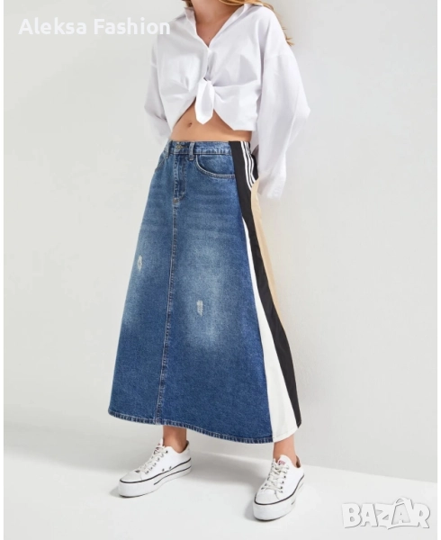 TW3 Дамска дълга дънкова пола , снимка 1