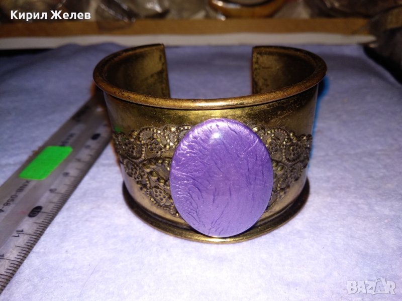 БРОНЗИРАНА АР ДЕКО СТИЛ ФЛОРАЛНО ОРНАМЕНТИРАНА РЕГУЛИРУЕМА ГРИВНА 26876, снимка 1