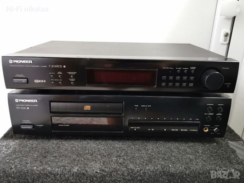 Компакт диск CD player PIONEER PD-104 & FM tuner PIONEER F-204RDS радио , снимка 1