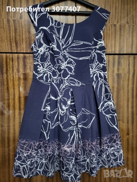 Дамска рокля с флорални мотиви , снимка 1