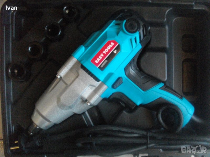 Нов Ел.Гайковерт-Немски-350Nm/900W/2300 min/1/2-Impact Wrench-Easy Tools IW900S-Пълен Комплект, снимка 1