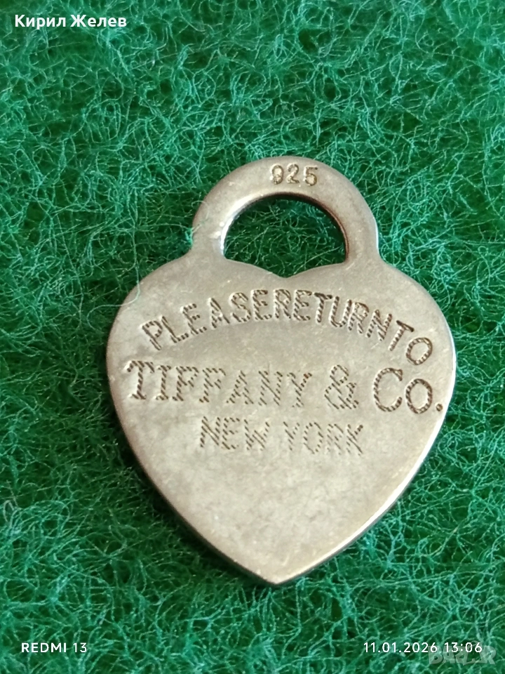 Сребърна висулка във формата на сърце от колекцията Return to Tiffany марково нежно бижу 21452, снимка 1