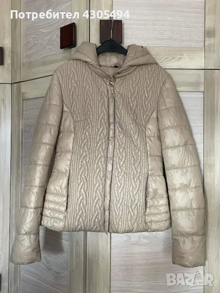 Бежово яке с качулка, снимка 1