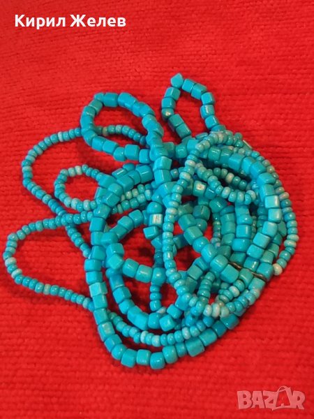 КРАСИВА ЕЛАСТИЧНА ТЮРКОАЗЕНА ХЕНД - МЕЙД ХИПАРСКА АРТ ГРИВНА 34719, снимка 1