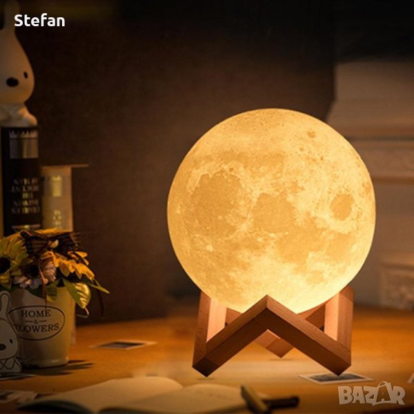 Лампа 3D Moon Light, снимка 1