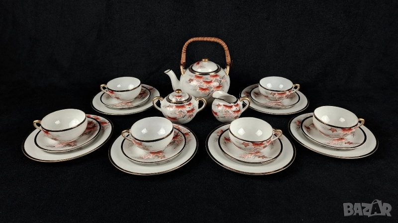 Японски сервиз с есенна декорация, снимка 1