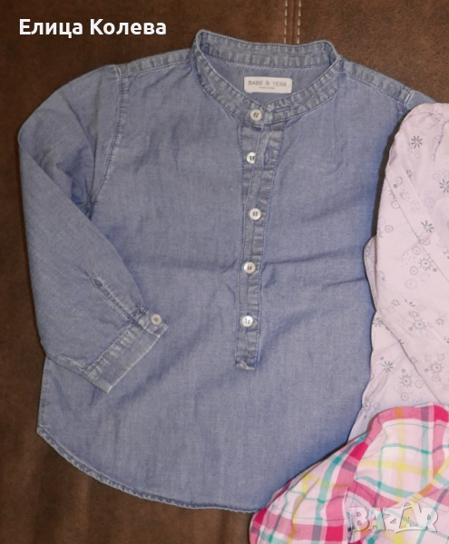 Дънкова риза  86 см, снимка 1