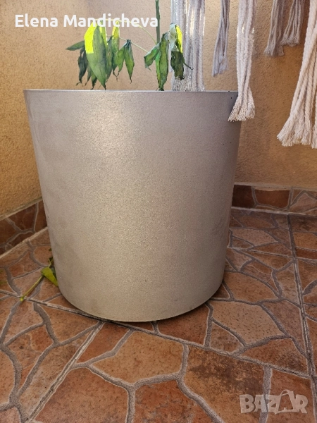 голяма Кашпа саксия за цветя растения на колелца за балкон тераса мобилна лесно преносима, снимка 1