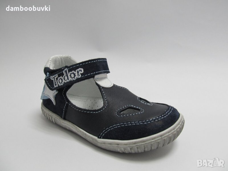 Намалена цена !!! Детски ортопедични обувки от естествена кожа TODOR т.син 19/26, снимка 1