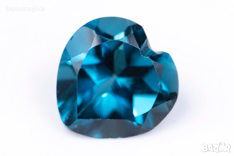 Топаз лондонско синьо 1.45ct сърцевидна шлифовка, снимка 1