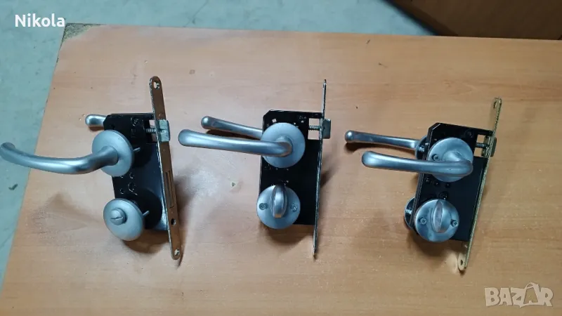 Сервизни брави Metal с език 70мм и Дръжки за сервизни брава​и, снимка 1