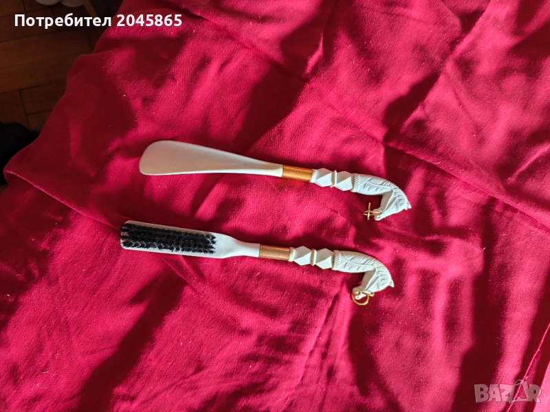продавам винтидж комплект обувалка и четка, снимка 1