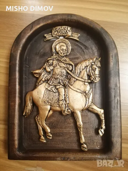 Релефна икона Св. Мина , снимка 1