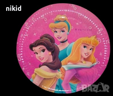 3 Принцеси 6  бр големи парти чинии чинийки, снимка 1