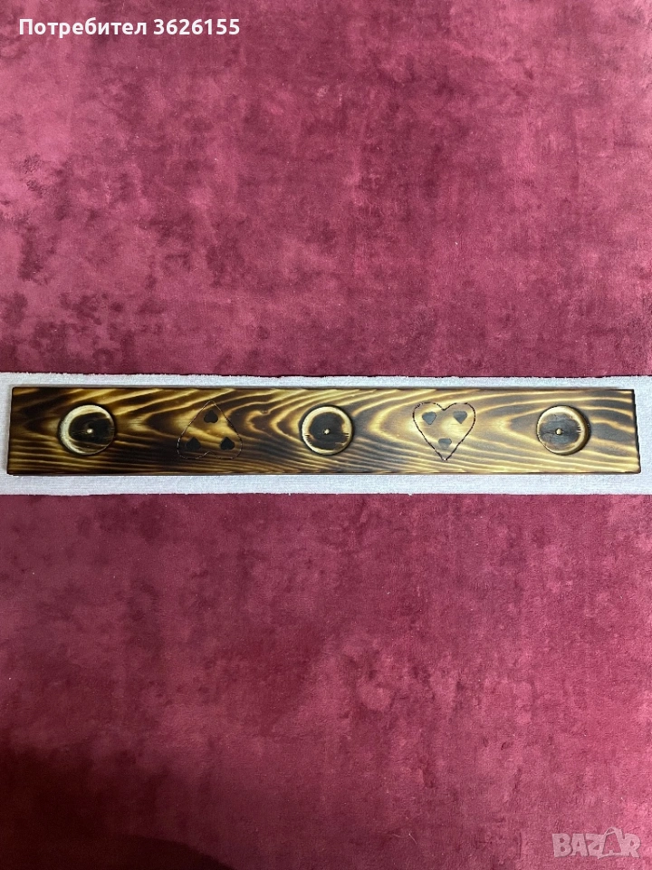 Дървен свещник, снимка 1