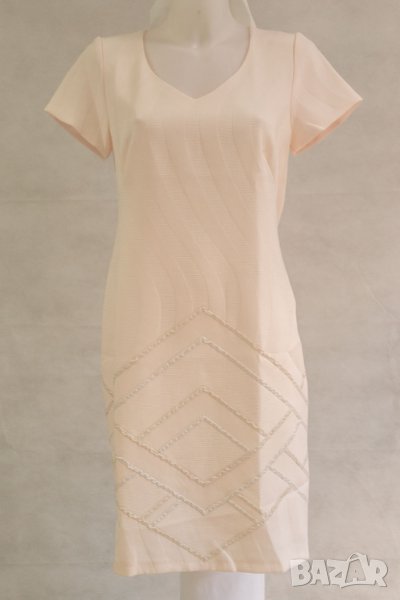 Бледорозова рокля с фигурални мотиви Margo Collection 2XL, снимка 1