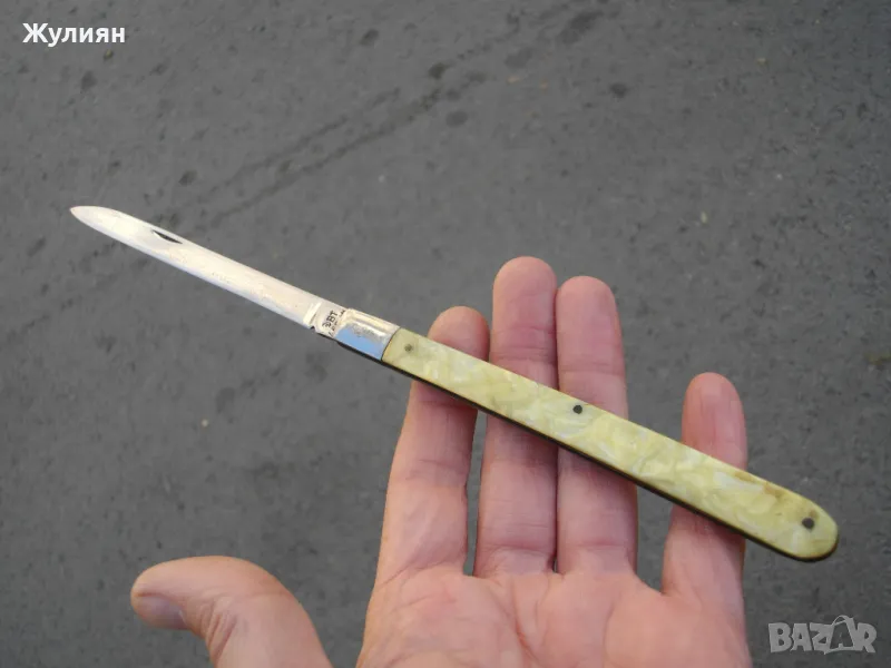  КОЛЕКЦИОНЕРСКО ДЖОБНО НОЖЧЕ НОЖ ЗА ДЕГУСТАЦИЯ СЪРП И ЧУК ВТ , снимка 1