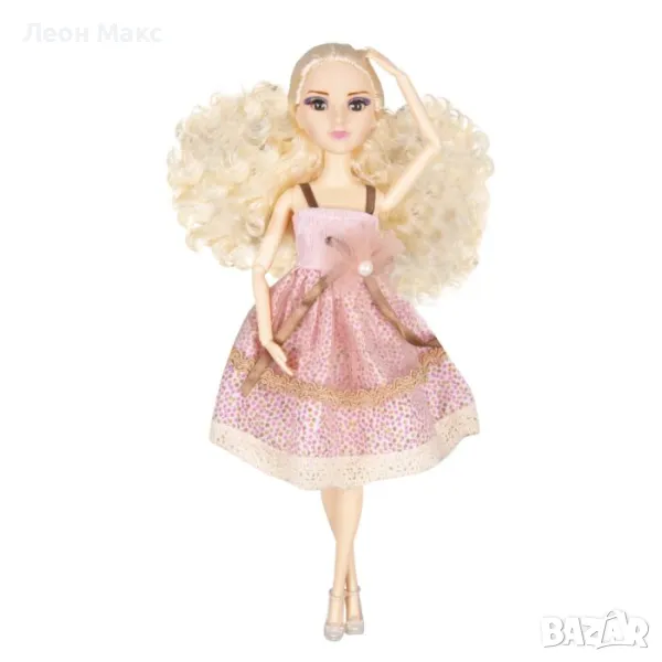 Кукла Сариел 30см руса с букли в розово, снимка 1