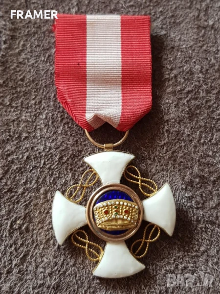 Златен 18К Италиански Орден на Короната Виктор Емануил III 1900 1946 злато, снимка 1