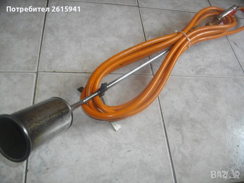 88см ГАЗОВА ГОРЕЛКА ЗА ХИДРОИЗОЛАЦИИ ПОКРИВИ НЕМСКА МАСИВНА CFH С МАРКУЧ 5 м ОРИГИНАЛНИ, снимка 1