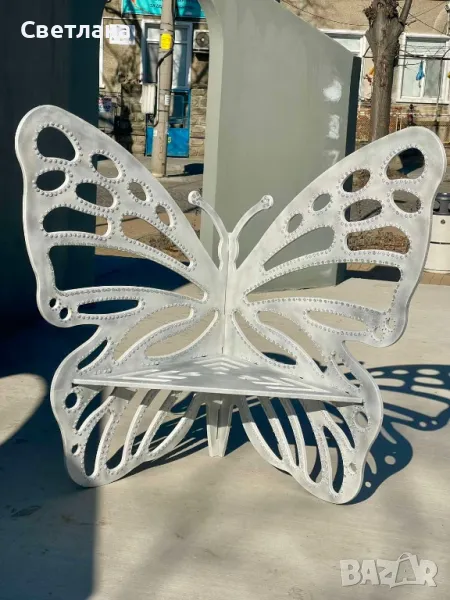 Декоративна пейка вьв формата на Пеперуда за фотосесия и декорация. , снимка 1