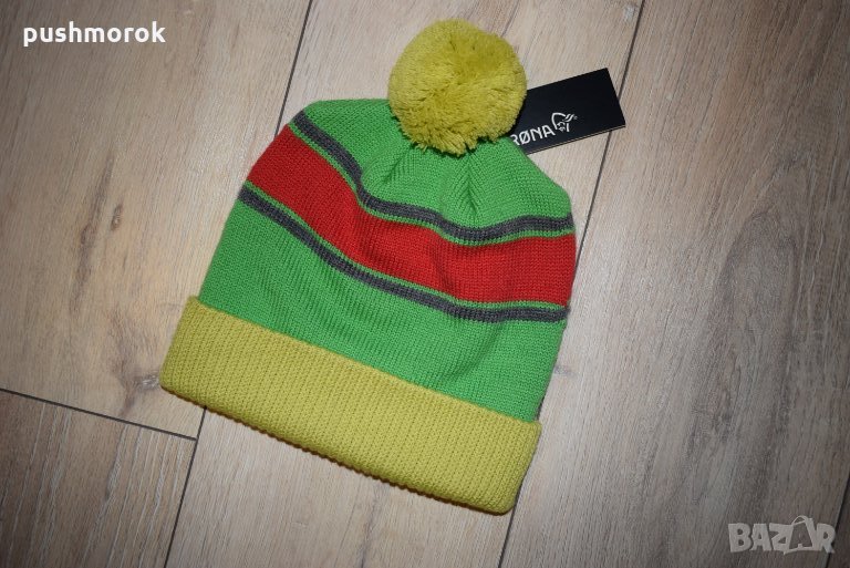 Norrona Striped Merino Beanie Pompom – One Size, снимка 1