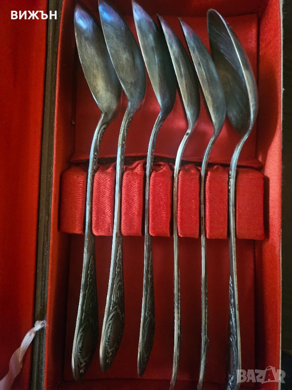 Старинни сребърни лъжички, снимка 1