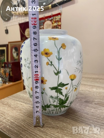 Порцеланова ваза Krister KPM Germany, ръчно рисувана, снимка 6 - Антикварни и старинни предмети - 52011349