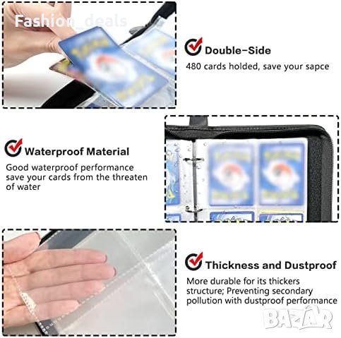 Нова Папка за карти с 4 джоба, 480 джоба/Колекция Съхранение Подарък, снимка 5 - Други - 41586574